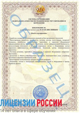 Образец сертификата соответствия (приложение) Балашиха Сертификат ISO 27001
