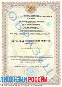 Образец сертификата соответствия аудитора №ST.RU.EXP.00006174-1 Балашиха Сертификат ISO 22000