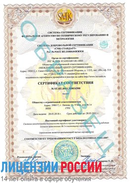 Образец сертификата соответствия Балашиха Сертификат OHSAS 18001