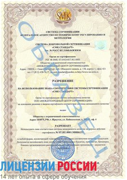 Образец разрешение Балашиха Сертификат ISO 50001
