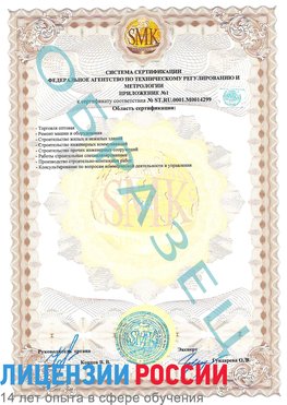 Образец сертификата соответствия (приложение) Балашиха Сертификат ISO 14001